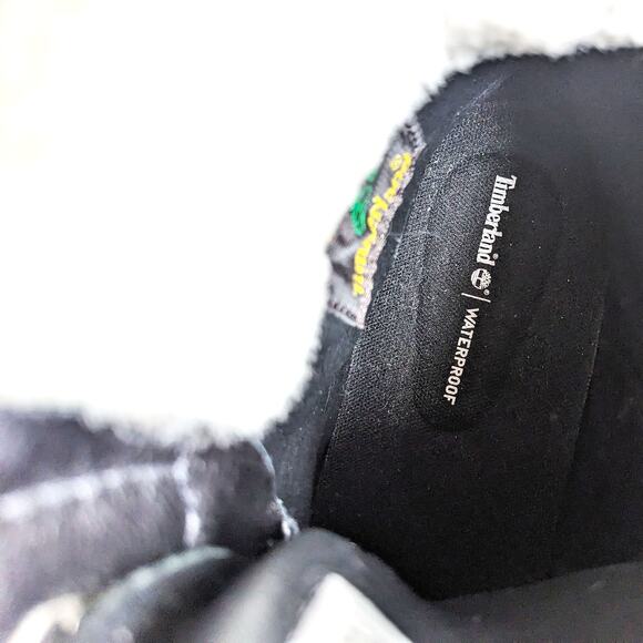 New Timberland Womens 8.5 Shoes Jayne Boots Fur Waterproof Metallic Grey Leather - Picture 10 of 11